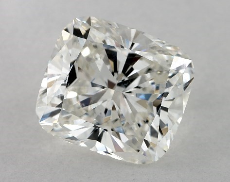 3.28 Carat H-SI2 Cushion Modified Cut Diamond French Cut Pavé Diamond Engagement Ring